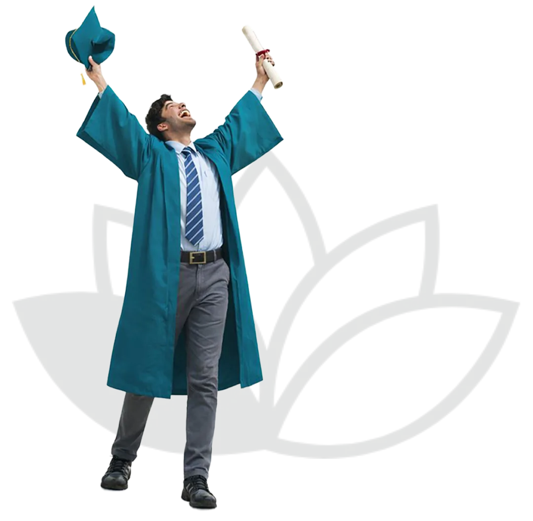 Graduate celebrating